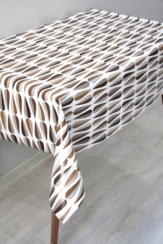 Astarlı Silinebilir Pvc Muşamba Masa Örtüsü 132-a-kahve