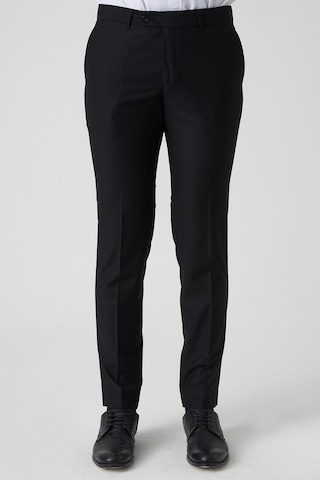 White Stone Amadora P1029 Slim Fit Düz Kumaş Pantolon Siyah Siyah