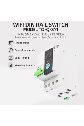 Tenfowee Akıllı Wifi Kontrollü Enerji Ölçer Devre Kesici, 16a 230v, 6ka Kırma Kapasitesi, Uzaktan Kumanda Ve Zamanlama Modları
