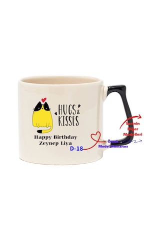 Kişiye Özel Siyah Lüks Kupa, Doğum Günü Hediyesi Kupa D Serisi