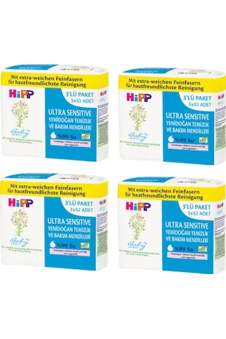 Hipp Baby Snaft Yenidoğan Temizlik Ve Bakım Mendili 4 X 3'Lü Paket 624 Yaprak
