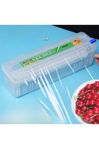 Reedark Yeni Model Mutfak Folyo Kesici: Çift Yönlü Kayar Bıçak, Duvar Kurulu Sıçramalı Tasarım, Ev Ve Ticari Kullanım İçin 35.5x11.5x11.5 Cm Diğer