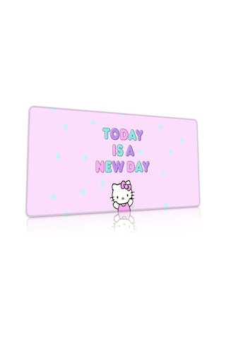 Hello Kitty Gaming Oyuncu 90x40 Cm Mousepad Kaymaz Taban Xl Mousepad
