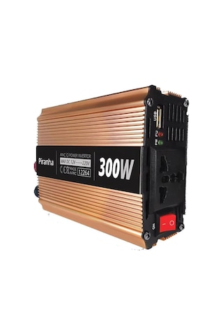 Piranha 12264 Araç İçi Power Inverter Usb Çıkışlı 220V - 300W