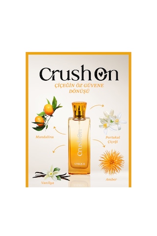 Crush On Unique Eau De Toilette 45 Ml Vanilya -amber - Portakal Çiçeği - Mandalina Amber - Vanilya