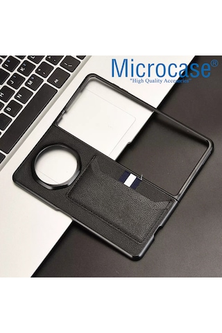 Microcase Honor Magic V3 Kartlıklı Deri Kaplama Kılıf-al5120 Siyah