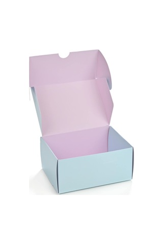 Kurabiye Kutusu Pembe-mavi 11 X 15 Cm 100 Adet