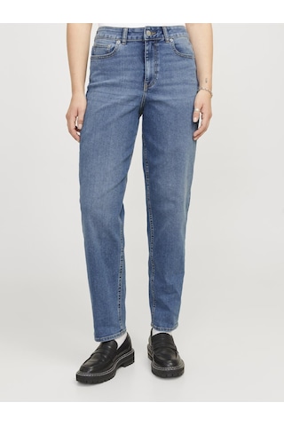 Jack & Jones Kadın Mom Fit Jean - Lisbon - 12259230 Medium Blue Denim Çok Renkli