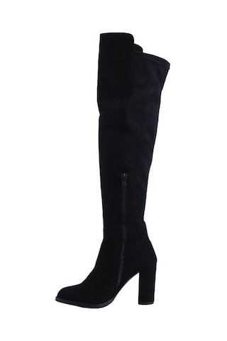 Poletto Hakiki Deri /tekstil Sıyah Çizme Topuklu 363 58 S-2160 Siyah