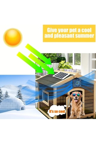 Xuweiwei 5w Güneş Enerjili Fan Kiti Tavuk Kümesi Çatı Ahır Seracılık Köpek Kulübesi Havalandırma Sistemi Pil Gerekmez