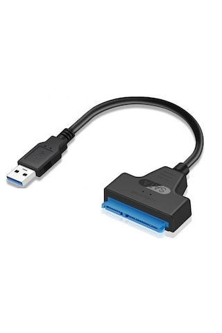 Usb 3.0 Yüksek Hızlı 2.5 Inç Sata Ssd Ve Hdd Harddisk Kablosu 0.25m