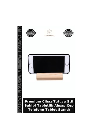 Premium Cihaz Tutucu Stil Sahibi Tabletlik Ahşap Cep Telefonu Tablet Standı