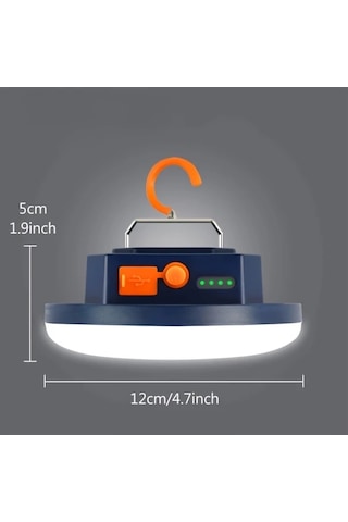 Cordial 7200mah Beyaz Şarj Edilebilir Lityum Pil Led Kamp Lambası Taşınabilir Acil Durum Çadır Lambası 2 Mod Sıcak Soğuk Beyaz 15w