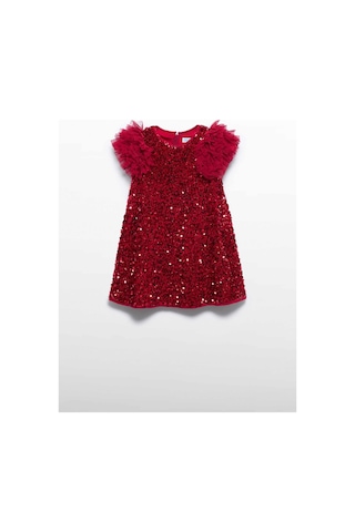 Mayoral Abel&lula Kız Çocuk Pullu Şık Elbise Kırmızı