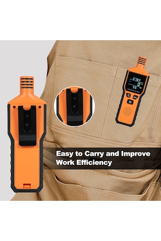Symbee Co801 Portatif Karbon Monoksit Testeri - Isı Ve Nem Ölçer, Ev/outdoor/karavan Uygun, 75db Alarm, Turuncu Pil Yok