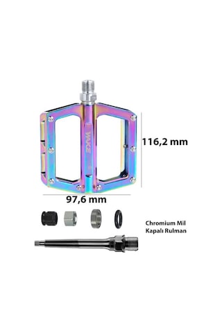 Wake Aluminyum Rulmanlı Oılslıck Platform Pedal 135 110 55mm