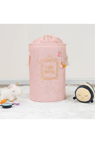 Baby Dolap İçi Düzenleyici Yuvarlak Torbalı Sepet/oyuncak Sepeti/ Pembe