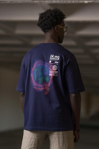 Bisiklet Yaka  Arkası Baskılı Oversize Geniş Model T-shirt 001