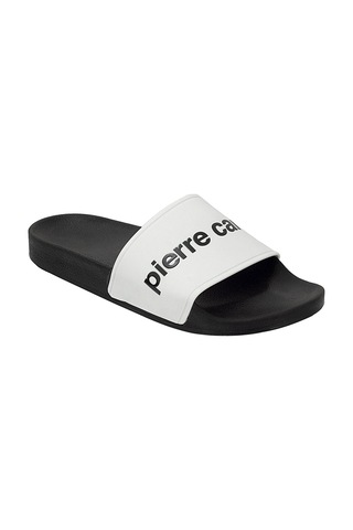 Pierre Cardin Plaj Havuz Deniz Siyah Unisex Terlik Beyaz
