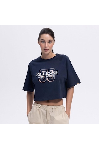 Ellesse Ef443-nv Bisiklet Yaka Crop Kadın T-shirt - Lacivert Lacivert