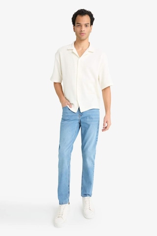 Defacto Boxy Fit Polo Yaka Penye Kısa Kollu Gömlek G3359ax25auer105 Ekru