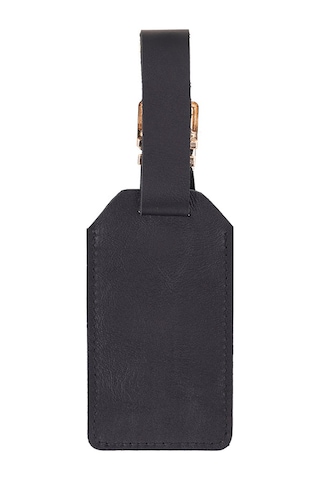 Bloominbag Bloomtag Atlas Obsidian Black Airtag Uyumlu Hakiki Deri Valiz Kimlik Etiketi Siyah