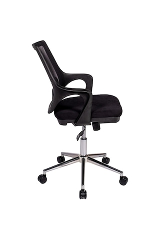 Ofisbazaar Buya Fileli Çalışma Koltuğu Ergonomik Şef Ve Toplantı Koltuğu Siyah Fileli Siyah
