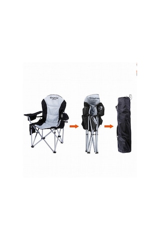 King Camp Deluxe Sandalye Siyah/Gri Çok Renkli