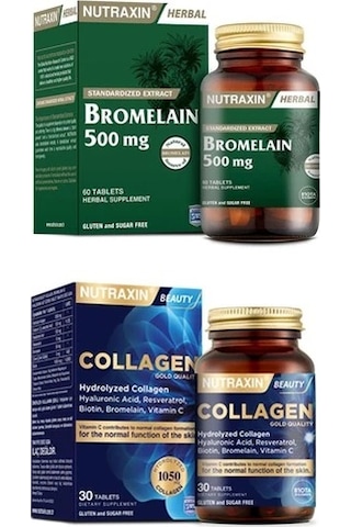 Nutraxin Vitals Bromelaın 60 Tablet + Nutraxin Hidrolize Içeren 30 Tablet