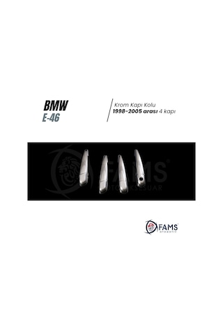 Bmw 3 Seri E46 Krom Kapı Kolu 4 Kapı 1998-2001 P. Çelik