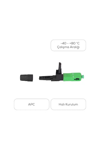 Alfafonet Sc/apc Fiber Optik Fast Connector 1 Paket - 10 Adet