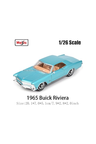 Maisto 1:26 1965 Buick Riviera Alaşım Araba Modeli El Sanatları Dekorasyon 1965 Buick Riviera