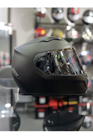 Sway 820 Ayna Vizörlü Kapalı Kask Mat Siyah