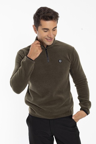 Crozwise Yarım Fermuarlı Erkek Polar Sweatshırt 001