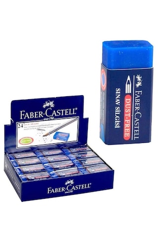Faber-Castell Sınav Silgisi Dust-Free Mavi 24’Lü Paket