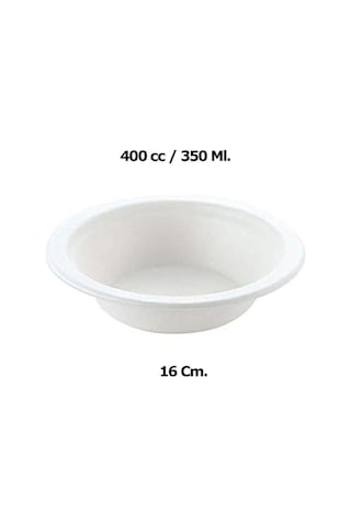 Roll-up Nature Ekolojik Karton Kağıt Tek Kullanımlık Çorba Kasesi - 400 Cc - 25 Adetlik 1 Paket Beyaz