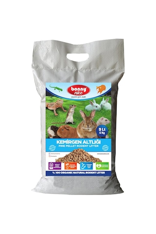 Bonnynice Bonny Nice Doğal Pelet Ginepig Kafes Altlığı 5 Kg 10 Lt 1 Adet