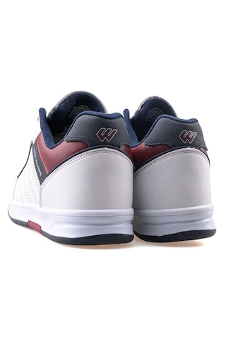 Wickers 1777 Erkek Sneaker Günlük Spor Ayakkabı Beyaz Bordo