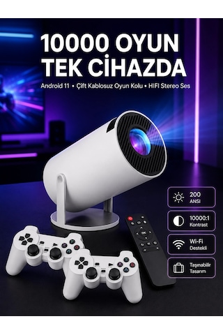 Zenvia 4k Wireless Çift Kollu Kumandalı Oyun Projeksiyonu Retro Video Oyunu Yeni Nesil Znv2026 40903220