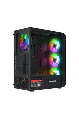 Rampage Compact 750W 80+ Bronze Rgb Fan Atx Mıd Tower Oyuncu Kasası