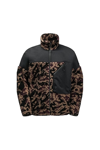 Jack Wolfskin Maarweg Print Jkt Erkek Outdoor Peluş Ceket 1711231-8889 Siyah