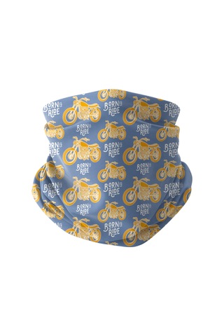 Bobrear Born To Ride Motosiklet Desenli Çok Amaçlı Buff Bandana Boyunluk Çok Renkli -