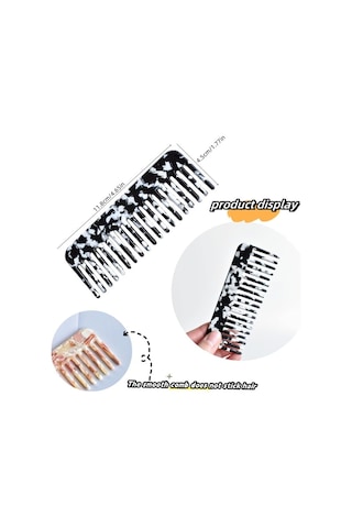 1 Adet Renkli Asetat Saç Tarağı Saç Açma Fırçası Taşınabilir Saç Şekillendirici Tarak Kuaför Tarağı