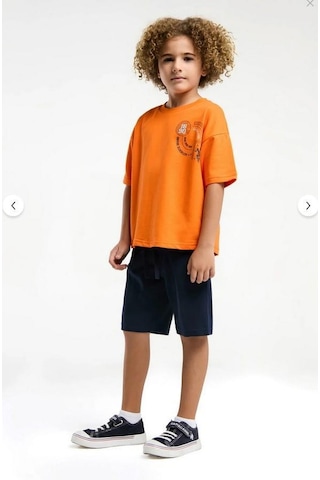 Aykidsclup U.s. Polo Assn Erkek Çocuk Turuncu Bermuda Takım 2053-