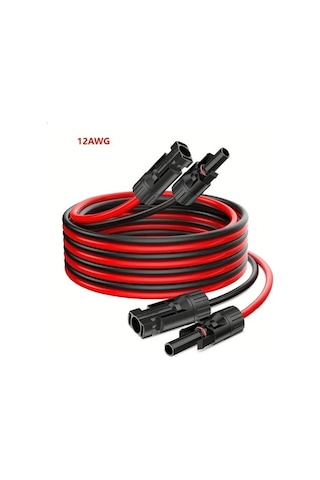 Pazly 12awg Mc4 Uzatma Kablosu Seti 12 Mc4 26ft Erkek Ve Dişi Konnektörlü Araç Karavan Kablo Seti