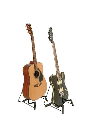 On Stage Gs7655 Katlanabilir Gitar Standı Aksesuar - Portatif Sehpa Yer Kaplamayan Katlanabilir Tasarım, Elektro Ve Akustik Gitar Uyumu, Kauçuk Destek Ayakları Ölçüler: Taşınabilir Kompakt Boyut