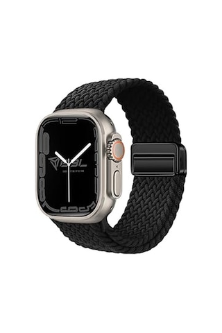 Ayrex Apple Watch Series Se/11/10/9/8/7/6/5/4/3 İle Uyumlu Kumaş Kordon 46mm/45mm/44mm, Series 10 42mm/41mm/40mm/38mm