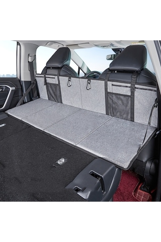 Sones Tesla İçin Araba Kamp Yatağı Katlanır Tahta Suv Arka Sıra Uzatma Kartı, Renk: Gri