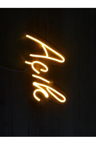 Neon Tabela Neon Dekoratif Duvar Aydınlatması Açık Renkli