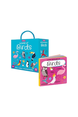 World Of Birds - Book And Puzzle Canlı Renkler